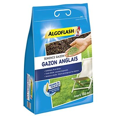 Algoflash Semence Gazon Anglais, 3 Kg, Jusqu'à 135 m², SEMENG3 - Publicité Algoflash Semence Gazon Anglais, 3 Kg, Jusqu'à 135 m², SEMENG3 - Publicité