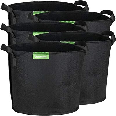 GardenMate 5X Sacs à Plantes 20L en Non tissé Blackline Ø 31cm Hauteur 26cm Noir - Publicité GardenMate 5X Sacs à Plantes 20L en Non tissé Blackline Ø 31cm Hauteur 26cm Noir - Publicité