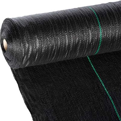 Masgard ® Bâche de paillage tissée 100 g/m² Noir différentes Dimensions (1,00 m x 100,00 m = 100 m² (en Rouleau)) - Publicité Masgard ® Bâche de paillage tissée 100 g/m² Noir différentes Dimensions (1,00 m x 100,00 m = 100 m² (en Rouleau)) - Publicité