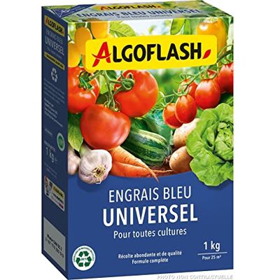Algoflash Engrais Bleu Universel pour Toutes Cultures, 1 kg, EBLE1N - Publicité Algoflash Engrais Bleu Universel pour Toutes Cultures, 1 kg, EBLE1N - Publicité