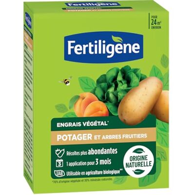Fertiligène FEGPOT12 Engrais Végétal Potager et Arbres Fruitiers 1,2 kg des récoltes Plus abondantes Seulement 1 Application en 3 Mois Jusqu'à 24 m² Environ -Produit 100% Naturel avec zéolite - Publicité Fertiligène FEGPOT12 Engrais Végétal Potager et Arbres Fruitiers 1,2 kg des récoltes Plus abondantes Seulement 1 Application en 3 Mois Jusqu'à 24 m² Environ -Produit 100% Naturel avec zéolite - Publicité