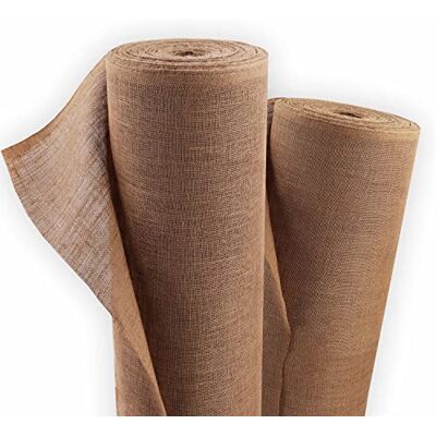 Aquagart Tissu de jute 305 g/m² Tapis de jute de jardin Tissu de jute pour la décoration de la maison et du jardin Ruban de jute pour plantes différentes longueurs (45m x 1m) - Publicité Aquagart Tissu de jute 305 g/m² Tapis de jute de jardin Tissu de jute pour la décoration de la maison et du jardin Ruban de jute pour plantes différentes longueurs (45m x 1m) - Publicité