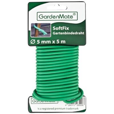 GardenMate Lien de tuteurage 5,0mm x 5m pour Plantes et arbustes Fil d'acier entouré de Caoutchouc - Publicité GardenMate Lien de tuteurage 5,0mm x 5m pour Plantes et arbustes Fil d'acier entouré de Caoutchouc - Publicité