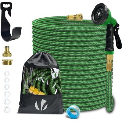 vounot ® Tuyau d'Arrosage Extensible 30m Renforcé Adaptable 1/2" et 3/4" 10 Modes de Pulvérisation Flexible et Anti-Fuite Raccord et Sac de Rangement Fournis Vert - Publicité vounot ® Tuyau d'Arrosage Extensible 30m Renforcé Adaptable 1/2" et 3/4" 10 Modes de Pulvérisation Flexible et Anti-Fuite Raccord et Sac de Rangement Fournis Vert - Publicité