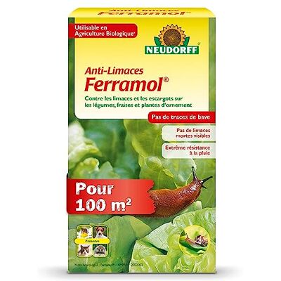 Neudorff Anti-Limaces Ferramol – Contre les limaces et les escargots sur les légumes, fraises et plantes d’ornement. Pellets pour 100 m², 500 g - Publicité Neudorff Anti-Limaces Ferramol – Contre les limaces et les escargots sur les légumes, fraises et plantes d’ornement. Pellets pour 100 m², 500 g - Publicité