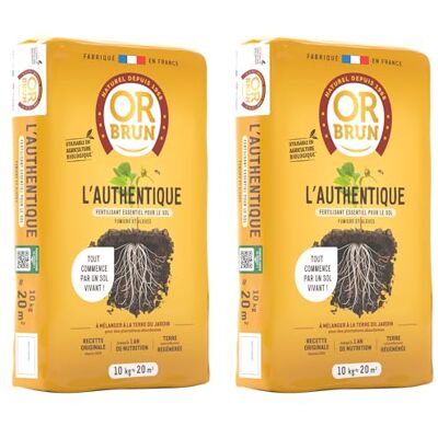 OR BRUN Fertilisant Authentique Fumiers & Algues Sol 2x10kg 40m² - Publicité OR BRUN Fertilisant Authentique Fumiers & Algues Sol 2x10kg 40m² - Publicité