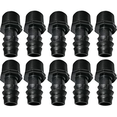 AERZETIX Lot de 10 Adaptateurs Raccords Mâles Cannelés Ø16mm x 1/2'' en Plastique pour Tuyau Goutte à Goutte Filetage Externe Connecteur pour Système d'Irrigation Arrosage - Publicité AERZETIX Lot de 10 Adaptateurs Raccords Mâles Cannelés Ø16mm x 1/2'' en Plastique pour Tuyau Goutte à Goutte Filetage Externe Connecteur pour Système d'Irrigation Arrosage - Publicité