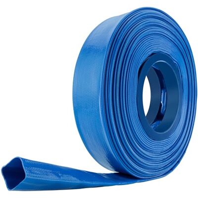 POPPSTAR Tuyau Plat en PVC 20m, Ø 38mm (1 1/2 pouce), Pression 7 bar, Tuyau de Construction, Bleu - Publicité POPPSTAR Tuyau Plat en PVC 20m, Ø 38mm (1 1/2 pouce), Pression 7 bar, Tuyau de Construction, Bleu - Publicité