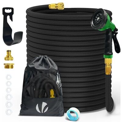 vounot ® Tuyau d'Arrosage Extensible 45m Renforcé Adaptable 1/2" et 3/4" 10 Modes de Pulvérisation Flexible et Anti-Fuite Raccord et Sac de Rangement Fournis Noir - Publicité vounot ® Tuyau d'Arrosage Extensible 45m Renforcé Adaptable 1/2" et 3/4" 10 Modes de Pulvérisation Flexible et Anti-Fuite Raccord et Sac de Rangement Fournis Noir - Publicité
