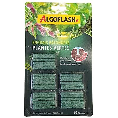 Algoflash Engrais Plantes Vertes, Longue Durée, Apport de Fer, 30 Bâtonnets, ABAPAV30 - Publicité Algoflash Engrais Plantes Vertes, Longue Durée, Apport de Fer, 30 Bâtonnets, ABAPAV30 - Publicité