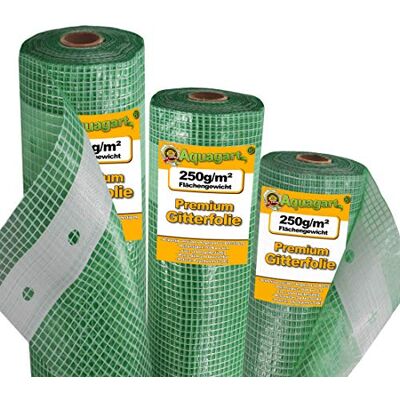 Aquagart Film de serre résistant à la déchirure de 14 m Film quadrillé de 1,5 m de large avec bord clouté d' I Film résistant aux UV I Film textile Film de jardin vert 250 g - Publicité Aquagart Film de serre résistant à la déchirure de 14 m Film quadrillé de 1,5 m de large avec bord clouté d' I Film résistant aux UV I Film textile Film de jardin vert 250 g - Publicité
