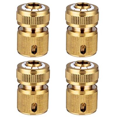 Hydrogarden 4 Pièce Raccords Rapide Tuyau d'arrosage en Laiton, Rapide Raccord Connecteurs pour Tuyau d’arrosage dans Le Jardin 1/2" Quick Connectors - Publicité Hydrogarden 4 Pièce Raccords Rapide Tuyau d'arrosage en Laiton, Rapide Raccord Connecteurs pour Tuyau d’arrosage dans Le Jardin 1/2" Quick Connectors - Publicité