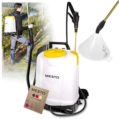 Mesto RS185 Pulvérisateur à Dos 18L avec Cache 6 Bar Joints FPM Vanne d'arrêt Ergonomique et manomètre Pulvérisateur Dorsal Professionnel pour Jardinage et Protection des végétaux - Publicité Mesto RS185 Pulvérisateur à Dos 18L avec Cache 6 Bar Joints FPM Vanne d'arrêt Ergonomique et manomètre Pulvérisateur Dorsal Professionnel pour Jardinage et Protection des végétaux - Publicité