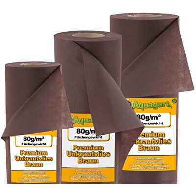 Aquagart Toison de jardin 64m² polaire anti-mauvaises herbes polaire paillis 80gr./m² 1,6m de large marron - Publicité Aquagart Toison de jardin 64m² polaire anti-mauvaises herbes polaire paillis 80gr./m² 1,6m de large marron - Publicité