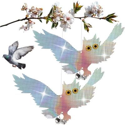 com-four ® 2X Chouette factice, effaroucheur d'oiseaux respectueux - Publicité com-four ® 2X Chouette factice, effaroucheur d'oiseaux respectueux - Publicité