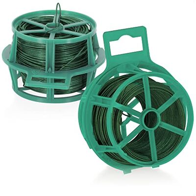com-four ® 2x rouleaux avec 50 mètres de fil plastifié, 100 mètres de fil - Publicité com-four ® 2x rouleaux avec 50 mètres de fil plastifié, 100 mètres de fil - Publicité