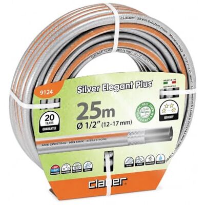 Tuyau d'arrosage Silver Elegant Plus 1/2" Claber - Garden Hose - Publicité Tuyau d'arrosage Silver Elegant Plus 1/2" Claber - Garden Hose - Publicité