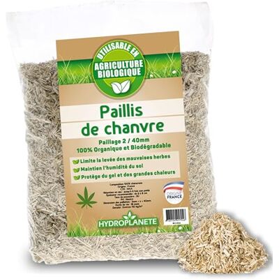 HYDROPLANETE Paillis de Chanvre Cultivé en France en Sacs de 5L 10L 20L 50L 100L 200L – 100% Naturel sans Pesticide – Utilisable Agriculture Biologique – Potager & Massifs - Publicité HYDROPLANETE Paillis de Chanvre Cultivé en France en Sacs de 5L 10L 20L 50L 100L 200L – 100% Naturel sans Pesticide – Utilisable Agriculture Biologique – Potager & Massifs - Publicité