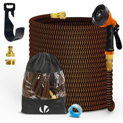 vounot ® Tuyau d'Arrosage Extensible 30m Renforcé Adaptable 1/2" et 3/4" 10 Modes de Pulvérisation Flexible et Anti-Fuite Raccord et Sac de Rangement Fournis Orange - Publicité vounot ® Tuyau d'Arrosage Extensible 30m Renforcé Adaptable 1/2" et 3/4" 10 Modes de Pulvérisation Flexible et Anti-Fuite Raccord et Sac de Rangement Fournis Orange - Publicité
