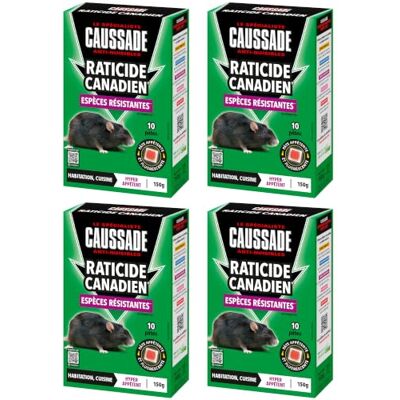 Caussade Anti-Rats 40 Pâtes Fluorescentes 600g Efficacité Radicale Spécial Rats Résistants Prêt à l'Emploi Hyper Appétent CARPTFLUO150X4 - Publicité Caussade Anti-Rats 40 Pâtes Fluorescentes 600g Efficacité Radicale Spécial Rats Résistants Prêt à l'Emploi Hyper Appétent CARPTFLUO150X4 - Publicité