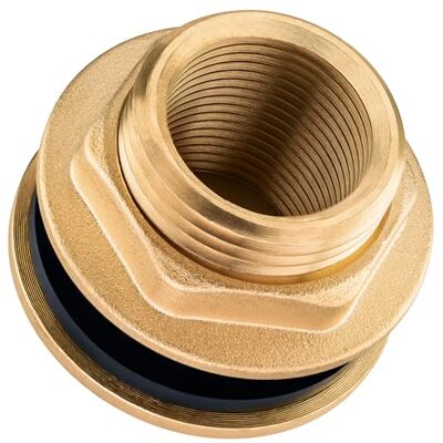 POPPSTAR Raccord pour Citerne d'eau, 3 Pièces, passage de tonneau 3/4 pouce (24 mm) filetage intérieur, laiton, joint inclus - Publicité POPPSTAR Raccord pour Citerne d'eau, 3 Pièces, passage de tonneau 3/4 pouce (24 mm) filetage intérieur, laiton, joint inclus - Publicité