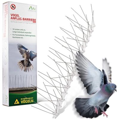 Gardigo ® Pics Anti Pigeons en Acier Inoxydable 4 Mètres; Effaroucheurs Oiseaux; Répulsif Oiseaux 40 cm x 10 Éléments; Protection Contre Les Pigeons pour Balcon, Rebord de Fenêtre. Publicité Gardigo ® Pics Anti Pigeons en Acier Inoxydable 4 Mètres; Effaroucheurs Oiseaux; Répulsif Oiseaux 40 cm x 10 Éléments; Protection Contre Les Pigeons pour Balcon, Rebord de Fenêtre. Publicité