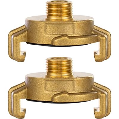 POPPSTAR Lot de 2 raccords rapides en laiton 1/4 pouce filetage mâle (filetage G 1/4" vers raccord à griffes) - Publicité POPPSTAR Lot de 2 raccords rapides en laiton 1/4 pouce filetage mâle (filetage G 1/4" vers raccord à griffes) - Publicité