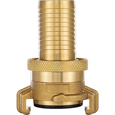 POPPSTAR Raccord d'aspiration et de pression en laiton (raccord 1 pouce embout cannelé) avec joint et contre-écrou, pour tuyau diamètre intérieur 25 mm - Publicité POPPSTAR Raccord d'aspiration et de pression en laiton (raccord 1 pouce embout cannelé) avec joint et contre-écrou, pour tuyau diamètre intérieur 25 mm - Publicité