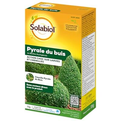 SOLABIOL Traitement Naturel pour Pyrale du Buis - Insecticide - Publicité SOLABIOL Traitement Naturel pour Pyrale du Buis - Insecticide - Publicité