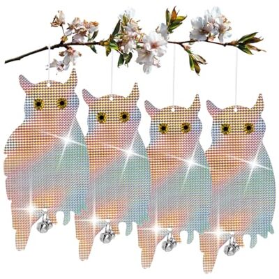 com-four ® 4X leurre Hibou pour éloigner Les Oiseaux, Chouette Artificielle - Publicité com-four ® 4X leurre Hibou pour éloigner Les Oiseaux, Chouette Artificielle - Publicité
