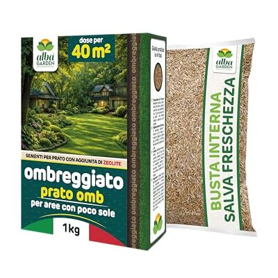 Albagarden Graines de gazon ombragé 40 m² Graines d'herbe pour zones ombragées Mélange d'herbe et de zéolite Germination rapide Pelouse dense même sous les arbres et les haies - Publicité Albagarden Graines de gazon ombragé 40 m² Graines d'herbe pour zones ombragées Mélange d'herbe et de zéolite Germination rapide Pelouse dense même sous les arbres et les haies - Publicité