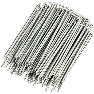 GardenMate Lot de 100 piquets de Fixation en Acier galvanisé Inoxydable H150mm, L25mm, Ø2,9 mm tête Plate - Publicité GardenMate Lot de 100 piquets de Fixation en Acier galvanisé Inoxydable H150mm, L25mm, Ø2,9 mm tête Plate - Publicité