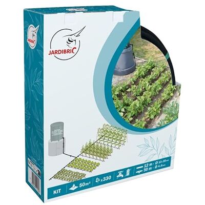Jardibric Kit Goutte à Goutte Gravitaire 50 m² Système Irrigation Sans Pression Arrosage Potager - Publicité Jardibric Kit Goutte à Goutte Gravitaire 50 m² Système Irrigation Sans Pression Arrosage Potager - Publicité