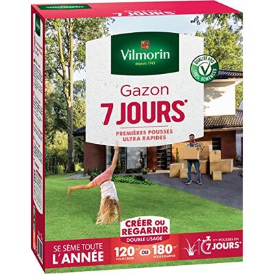 VILMORIN Graines de gazon 7 jours - 3 kg - Publicité VILMORIN Graines de gazon 7 jours - 3 kg - Publicité