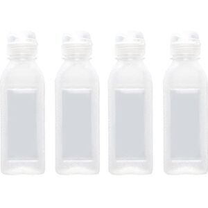 MIUPOO Lot de 4 flacons de 283.5 g,Transparents,Avec valve en silicone,Bouchon anti-retour,Pas de fuite d'huile,Sans suspension,Convient pour la sauce barbecue, le sirop, l'huile et les condiments - Publicité MIUPOO Lot de 4 flacons de 283.5 g,Transparents,Avec valve en silicone,Bouchon anti-retour,Pas de fuite d'huile,Sans suspension,Convient pour la sauce barbecue, le sirop, l'huile et les condiments - Publicité