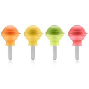 Lékué Lollipop Lot de 4 moules à sucettes glacées multicolores - Publicité Lékué Lollipop Lot de 4 moules à sucettes glacées multicolores - Publicité