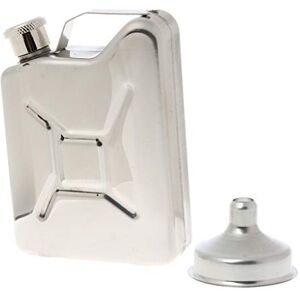 HEEZOU Jerrican en acier inoxydable de 140 ml Bouteille de poche pour homme Repose-pieds Ergonomique - Publicité HEEZOU Jerrican en acier inoxydable de 140 ml Bouteille de poche pour homme Repose-pieds Ergonomique - Publicité