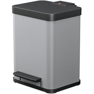 Hailo Poubelle de tri sélectif 2 bacs à pédale 20L (9+9) Öko Duo Plus M Inox - Publicité Hailo Poubelle de tri sélectif 2 bacs à pédale 20L (9+9) Öko Duo Plus M Inox - Publicité