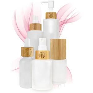 Wachsmann Flacons en verre de haute qualité avec couvercle en bambou Pour cosmétiques naturels durables Distributeur d'huile et de lotion, 30 ml Tête de pulvérisation Gravé 5 pcs. Publicité Wachsmann Flacons en verre de haute qualité avec couvercle en bambou Pour cosmétiques naturels durables Distributeur d'huile et de lotion, 30 ml Tête de pulvérisation Gravé 5 pcs. Publicité