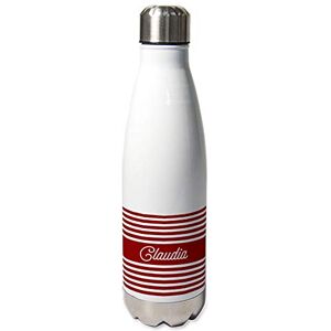 Amikado Gourde Marinière personnalisée (Rouge) Thermos Personnalisé Bouteille Isotherme 500ml avec Bouchon Cadeau Personnalisé Thermos café - Publicité Amikado Gourde Marinière personnalisée (Rouge) Thermos Personnalisé Bouteille Isotherme 500ml avec Bouchon Cadeau Personnalisé Thermos café - Publicité