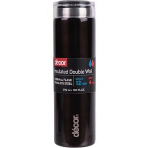 Décor Bouteille isotherme isolée à double paroi Flacon à café en acier inoxydable avec revêtement brillant Jusqu'à 12 heures de chaleur 300 ml, noir - Publicité Décor Bouteille isotherme isolée à double paroi Flacon à café en acier inoxydable avec revêtement brillant Jusqu'à 12 heures de chaleur 300 ml, noir - Publicité