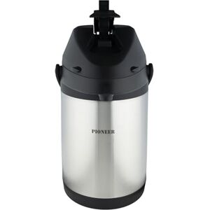 Pioneer Flacon 3,0 L en acier inoxydable avec levier, flacon étanche pour boissons chaudes et froides, distributeur de boissons à pompe facile à utiliser pour les événements - Publicité Pioneer Flacon 3,0 L en acier inoxydable avec levier, flacon étanche pour boissons chaudes et froides, distributeur de boissons à pompe facile à utiliser pour les événements - Publicité