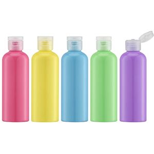 Toureal 100ML Flacon avec Flip Cap Vide (5 Pièces), Rechargeable Bouteille de Voyage pour Cosmétique avec Entonnoir (Multicolore) - Publicité Toureal 100ML Flacon avec Flip Cap Vide (5 Pièces), Rechargeable Bouteille de Voyage pour Cosmétique avec Entonnoir (Multicolore) - Publicité