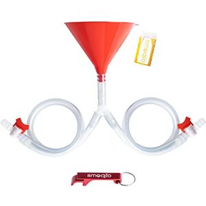 SMOQIO Bong à bière, entonnoir à bière avec valve, double en-tête, décapsuleur en bonus, 1 paquet - Publicité SMOQIO Bong à bière, entonnoir à bière avec valve, double en-tête, décapsuleur en bonus, 1 paquet - Publicité