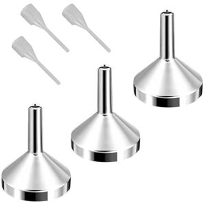 ZLKRHAK Lot de 3 petits entonnoirs + 3 entonnoirs à ressort pour cuisine Entonnoir de remplissage en métal - Publicité ZLKRHAK Lot de 3 petits entonnoirs + 3 entonnoirs à ressort pour cuisine Entonnoir de remplissage en métal - Publicité