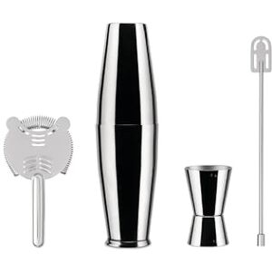 Alessi Lunar Eclipse 5050SET I Kit de Mélange de Cocktails Inspiré de l'Univers Lunaire, Acier Inoxydable 18/10 Poli, 5 Pièces - Publicité Alessi Lunar Eclipse 5050SET I Kit de Mélange de Cocktails Inspiré de l'Univers Lunaire, Acier Inoxydable 18/10 Poli, 5 Pièces - Publicité
