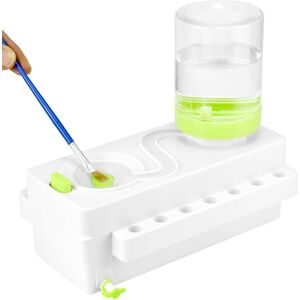 QWORK ® Rinceur de pinceaux, nettoyant pour pinceaux avec étagères pour pinceaux, rinceur à cycle d'eau, vert - Publicité QWORK ® Rinceur de pinceaux, nettoyant pour pinceaux avec étagères pour pinceaux, rinceur à cycle d'eau, vert - Publicité