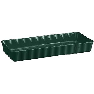 Emile Henry Tourtière rectangulaire longue, Céramique, 15 x 36 cm, Vert Cèdre - Publicité Emile Henry Tourtière rectangulaire longue, Céramique, 15 x 36 cm, Vert Cèdre - Publicité