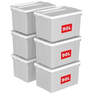 Boîtes de rangement Cetomo 90L*6 - Loquets de verrouillage sécurisés - Publicité Boîtes de rangement Cetomo 90L*6 - Loquets de verrouillage sécurisés - Publicité