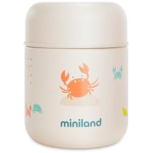 Miniland Thermos Bébé pour Aliments 280ml en Acier Inoxydable, Maintient la Température Plus de 24h, Fermeture Hermétique et Isolation à Double Paroi (Crabsy) - Publicité Miniland Thermos Bébé pour Aliments 280ml en Acier Inoxydable, Maintient la Température Plus de 24h, Fermeture Hermétique et Isolation à Double Paroi (Crabsy) - Publicité